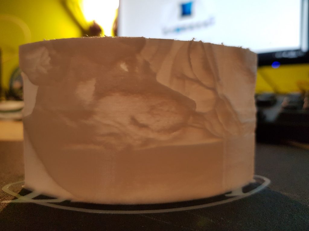 Incomplete lithophane