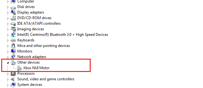 Xbox NUI Motor